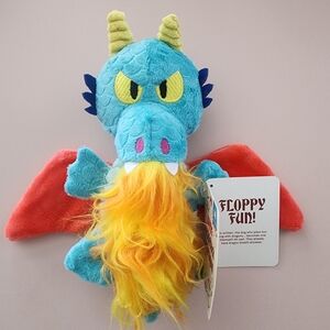 Hackleback the Dragon Dog Toy-Whip N Wings, Crazy Crinkle & Squeaker Dog Toy